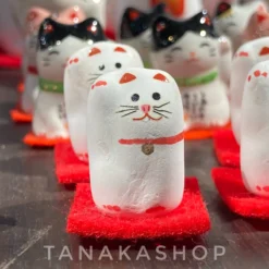 Mini Lucky Cat Maneki Neko from Gotokuji Temple | Good Luck & Fortune | Home Decoration